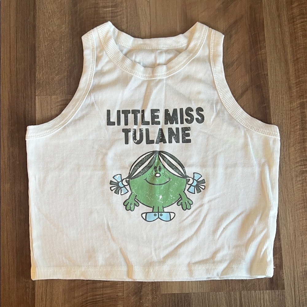 Little Miss Tulane White Tank Top